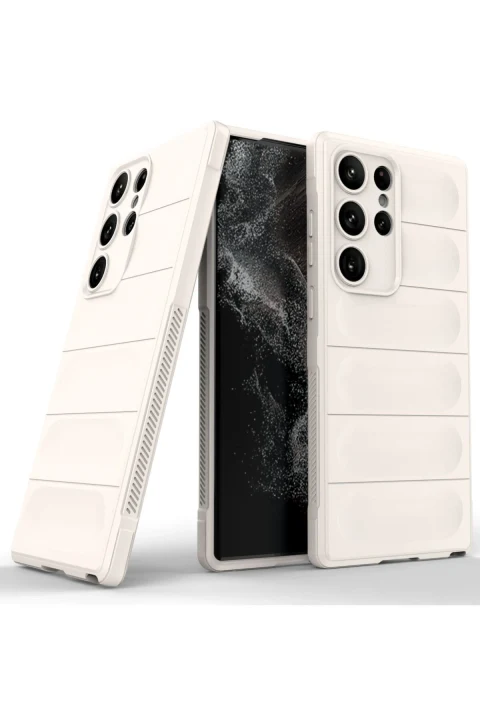 uryport Samsung Galaxy S23 Ultra Kılıf Optimum Silikon - Krem