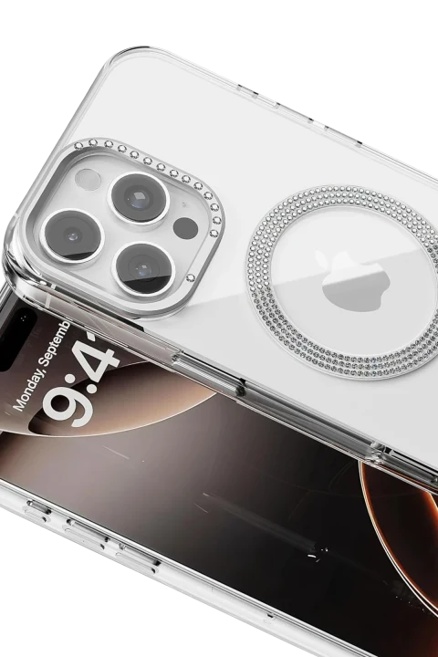 Joko Apple iPhone 16 Pro Max Tash Diamond Magsafe Kapak - Beyaz