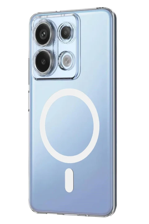 uryport Xiaomi Redmi Note 13 Pro 4G Combo Sert Şeffaf Magsafe Kapak - Şeffaf