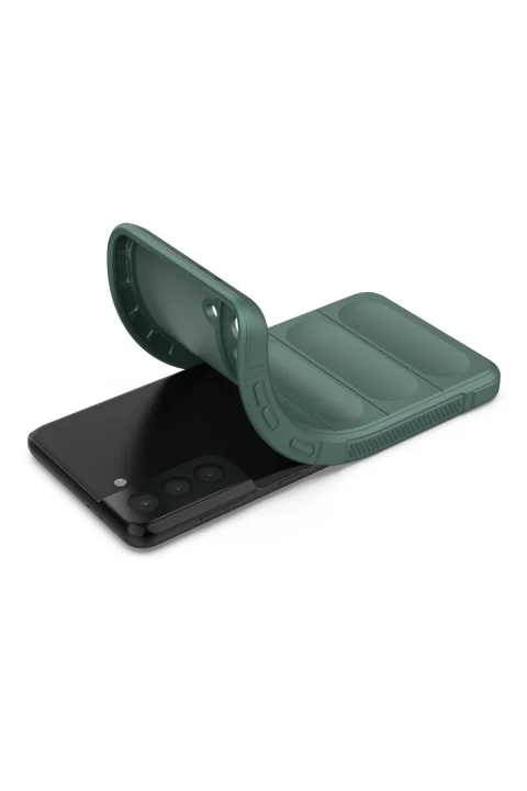 uryport Samsung Galaxy S21 Plus Kılıf Optimum Silikon - Koyu Yeşil