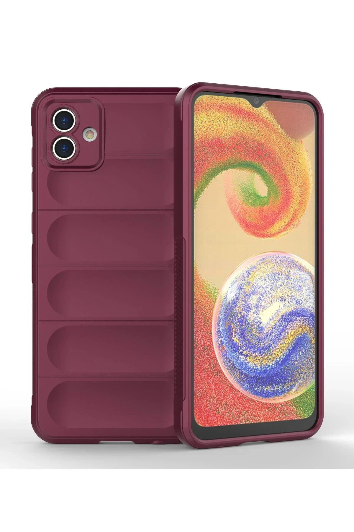 uryport Samsung Galaxy A04 Kılıf Optimum Silikon - Bordo
