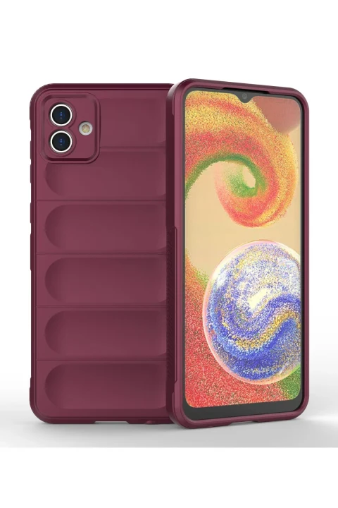 uryport Samsung Galaxy A04 Kılıf Optimum Silikon - Bordo