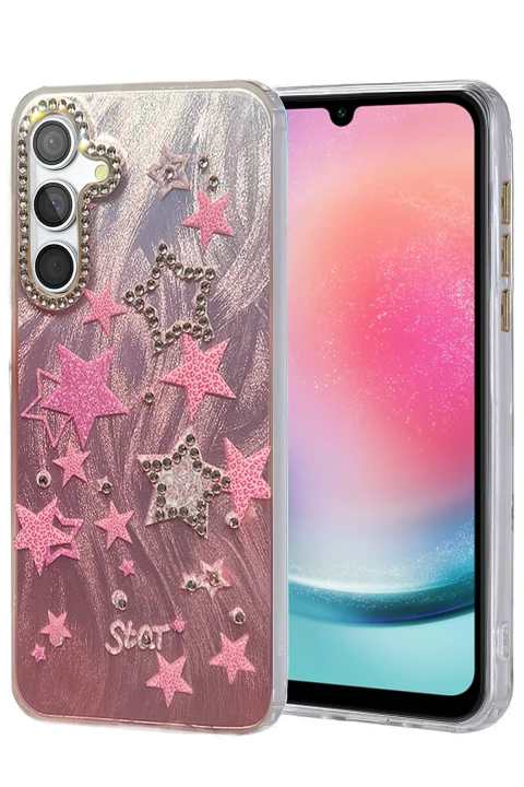 uryport Samsung Galaxy A24 4G Kılıf Blade Aynalı Desenli Kapak - Desen 7