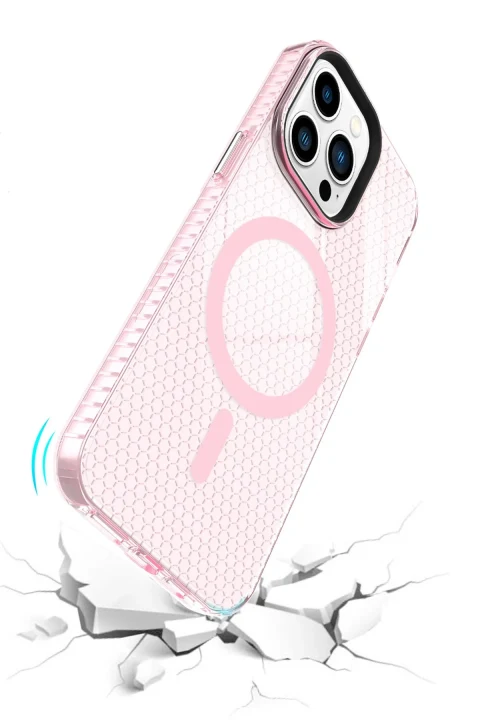 uryport Apple iPhone 14 Pro Max Kılıf Beta Magneticsafe Silikon - Pembe