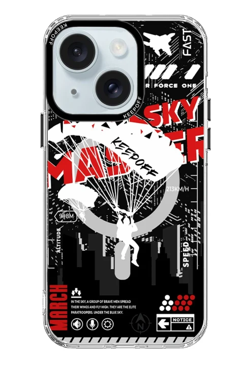 Keep Off Apple iPhone 15 Battlefield Magsafe Kapak - Airborne