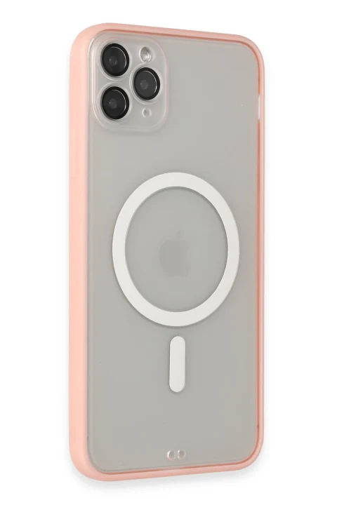 uryport Apple iPhone 11 Pro Max Kılıf Grand Magneticsafe Kapak - Pembe