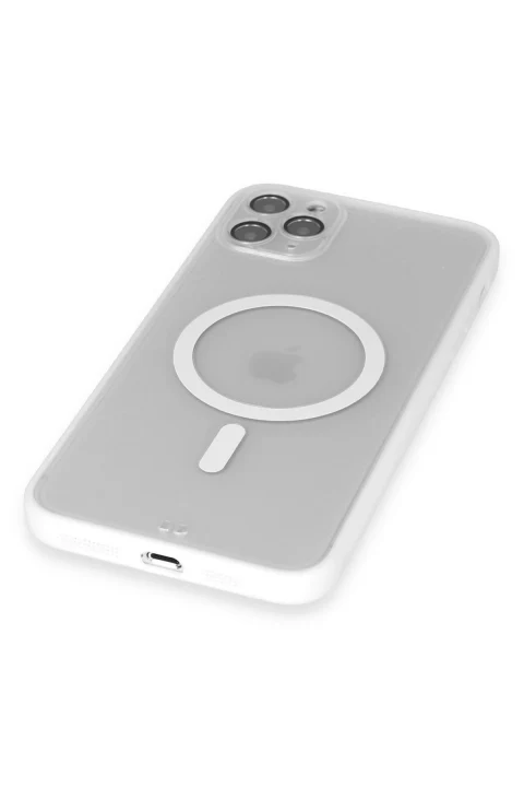 uryport Apple iPhone 11 Pro Kılıf Grand Magneticsafe Kapak - Beyaz