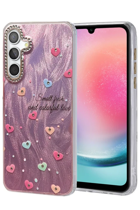 uryport Samsung Galaxy A24 4G Kılıf Blade Aynalı Desenli Kapak - Desen 8