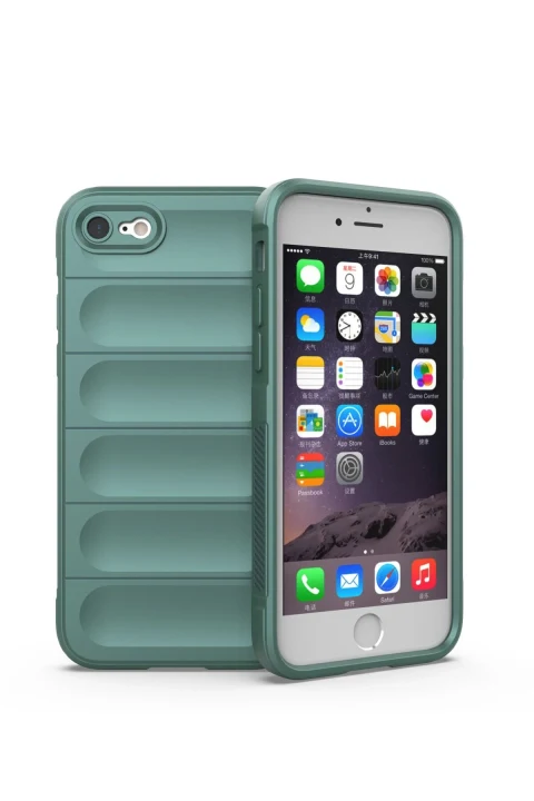 uryport Apple iPhone 7 Kılıf Optimum Silikon - Koyu Yeşil