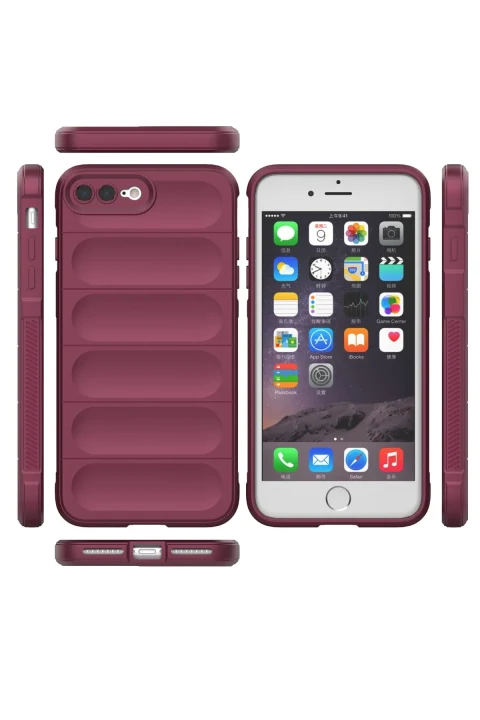 uryport Apple iPhone 7 Plus Kılıf Optimum Silikon - Bordo