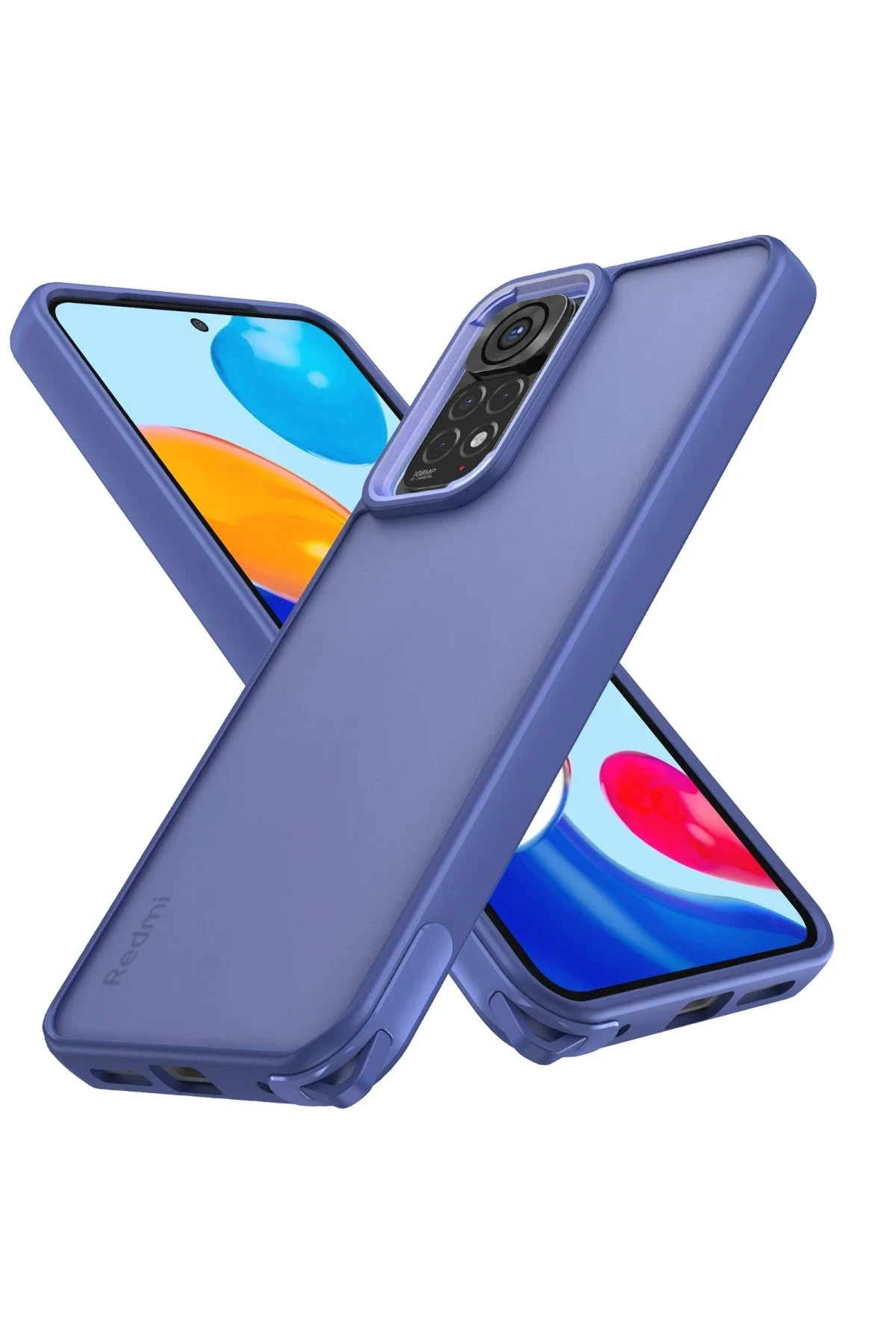 uryport Xiaomi Redmi Note 11 Kılıf Elegant Kapak - Açık Mavi