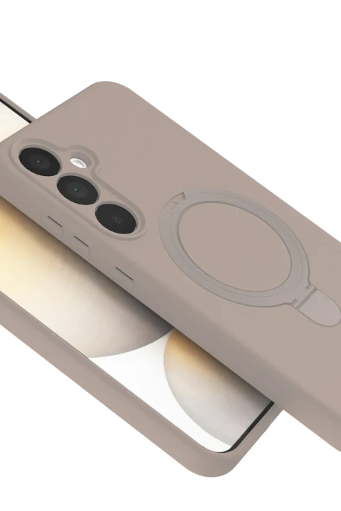 uryport Samsung Galaxy A55 5G Regal Magsafe Standlı Kapak - Çöl Titanyum