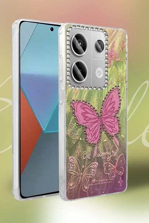 uryport Xiaomi Redmi Note 13 Pro 5G Kılıf Blade Aynalı Desenli Kapak - Desen 2