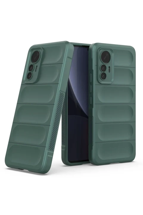uryport Xiaomi Mi 12 Lite Kılıf Optimum Silikon - Koyu Yeşil