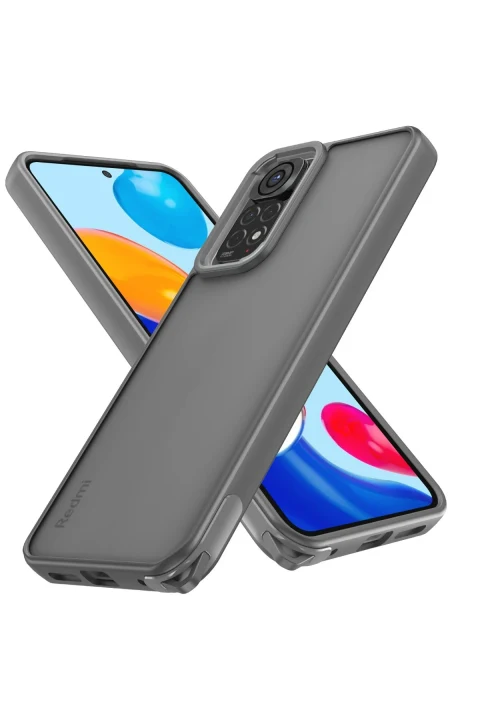 uryport Xiaomi Redmi Note 11 Kılıf Elegant Kapak - Titan Gri