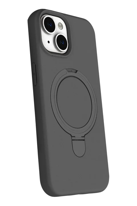 uryport Apple iPhone 15 Regal Magsafe Standlı Kapak - Titan Gri