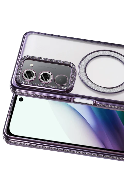 uryport Xiaomi Redmi 15 4G Joke Simli Magneticsafe Kılıf - Derin Mor
