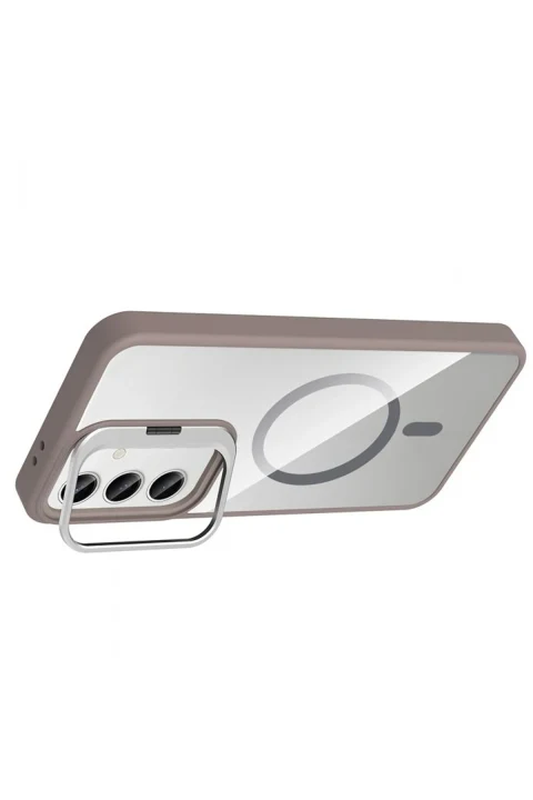 Joko Samsung Galaxy S24 FE Remim Lensli Magsafe Standlı Kapak - Titan Gri