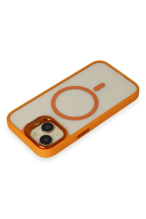 Joko Apple iPhone 14 Kılıf Roblox Lens Magsafe Standlı Kapak - Turuncu