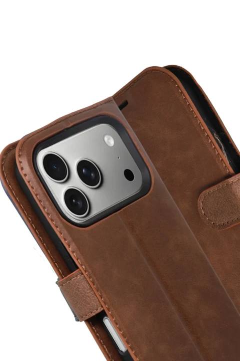 uryport Apple iPhone 17 Pro Max Trend S Plus Kapaklı Kılıf - Taba