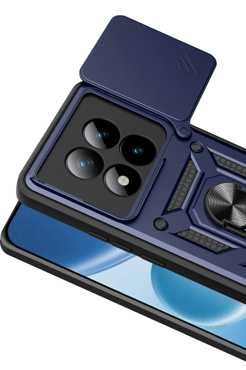 uryport Xiaomi Redmi Note 15 Pro 4G Pars Lens Yüzüklü Silikon - Lacivert