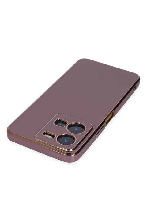 uryport Vivo Y35 Kılıf Volet Silikon - Mor