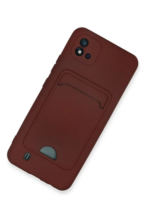 uryport Realme C11 2021 Kılıf Kelvin Kartvizitli Silikon - Bordo