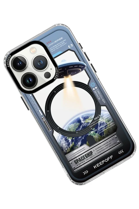 Keep Off Apple iPhone 15 Pro Aerospace Magsafe Kapak - Aircraft