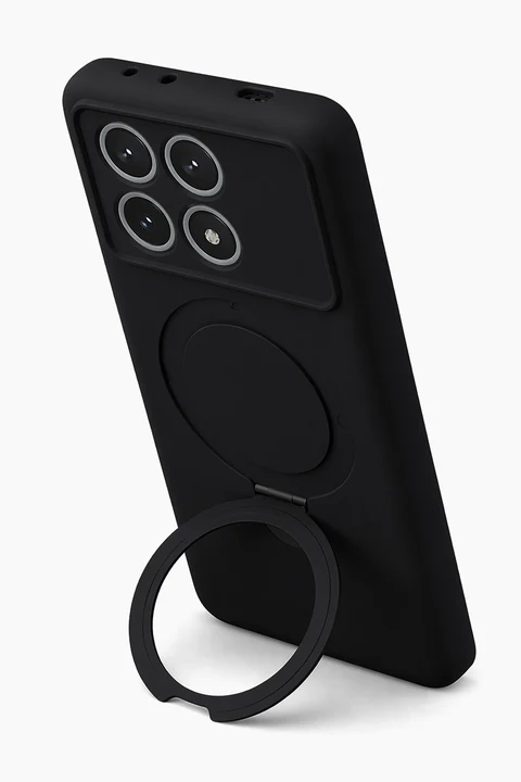 uryport Xiaomi Poco X6 Pro Regal Magsafe Standlı Kapak - Siyah