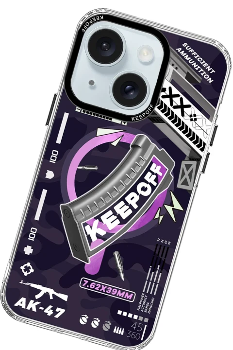 Keep Off Apple iPhone 15 Battlefield Magsafe Kapak - Prepare Ammuniton