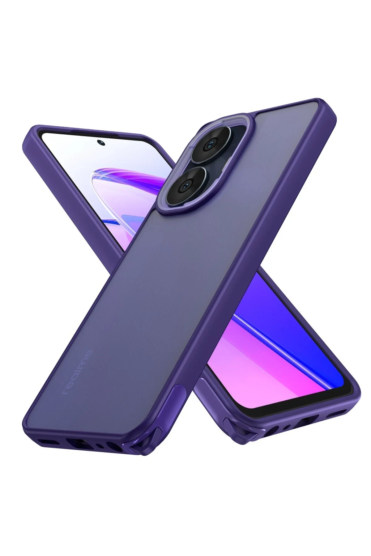 uryport Realme C55 Kılıf Elegant Kapak - Derin Mor