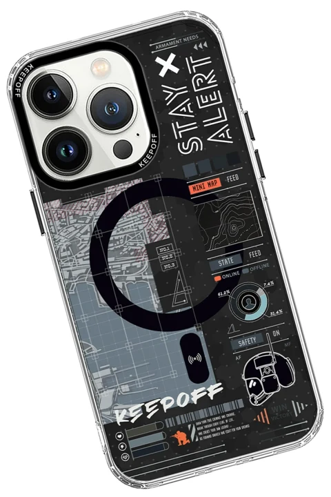 Keep Off Apple iPhone 15 Pro Max Battlefield Magsafe Kapak - Strategy