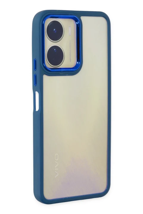 uryport Vivo Y16 Kılıf Dora Kapak - Mavi