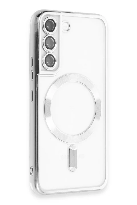 uryport Samsung Galaxy S22 Kılıf Kross Magneticsafe Kapak - Gümüş