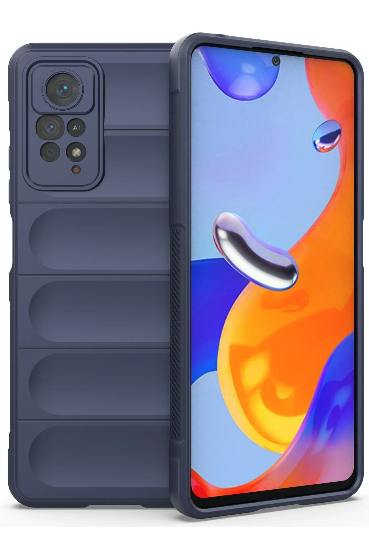 uryport Xiaomi Redmi Note 11 Pro Kılıf Optimum Silikon - Lacivert