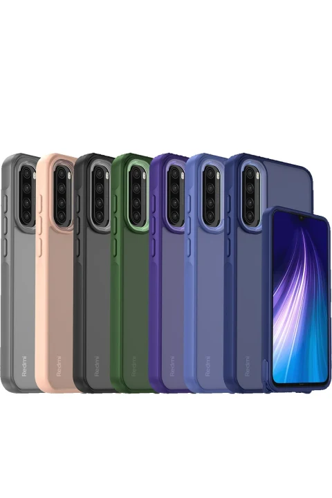 uryport Xiaomi Redmi Note 8 Kılıf Elegant Kapak - Siyah