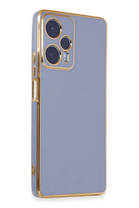 uryport Xiaomi Poco F5 Kılıf Volet Silikon - Mavi