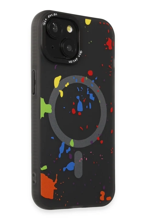Joko Apple iPhone 15 Colorful Magsafe Kapak - Siyah