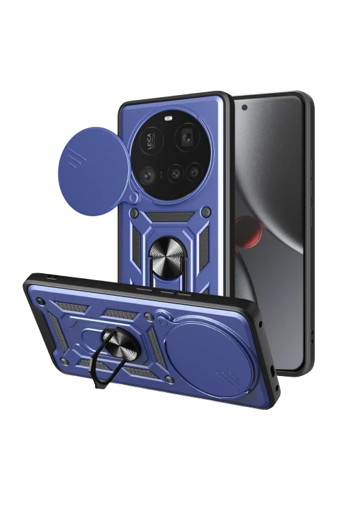 uryport Xiaomi Mi 15 Ultra Kılıf Pars Lens Yüzüklü Silikon - Lacivert