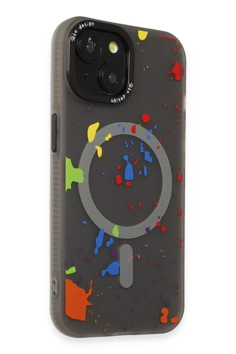 Joko Apple iPhone 15 Colorful Magsafe Kapak - Titan Gri