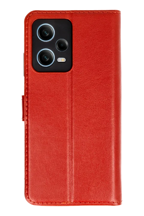 uryport Xiaomi Redmi Note 12 Pro 5G Kılıf Trend S Plus Kapaklı Kılıf - Kırmızı