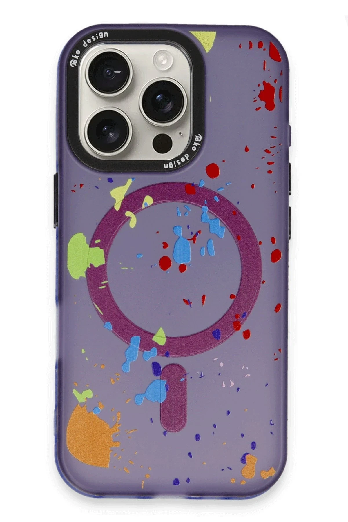 Joko Apple iPhone 16 Pro Max Colorful Magsafe Kapak - Derin Mor