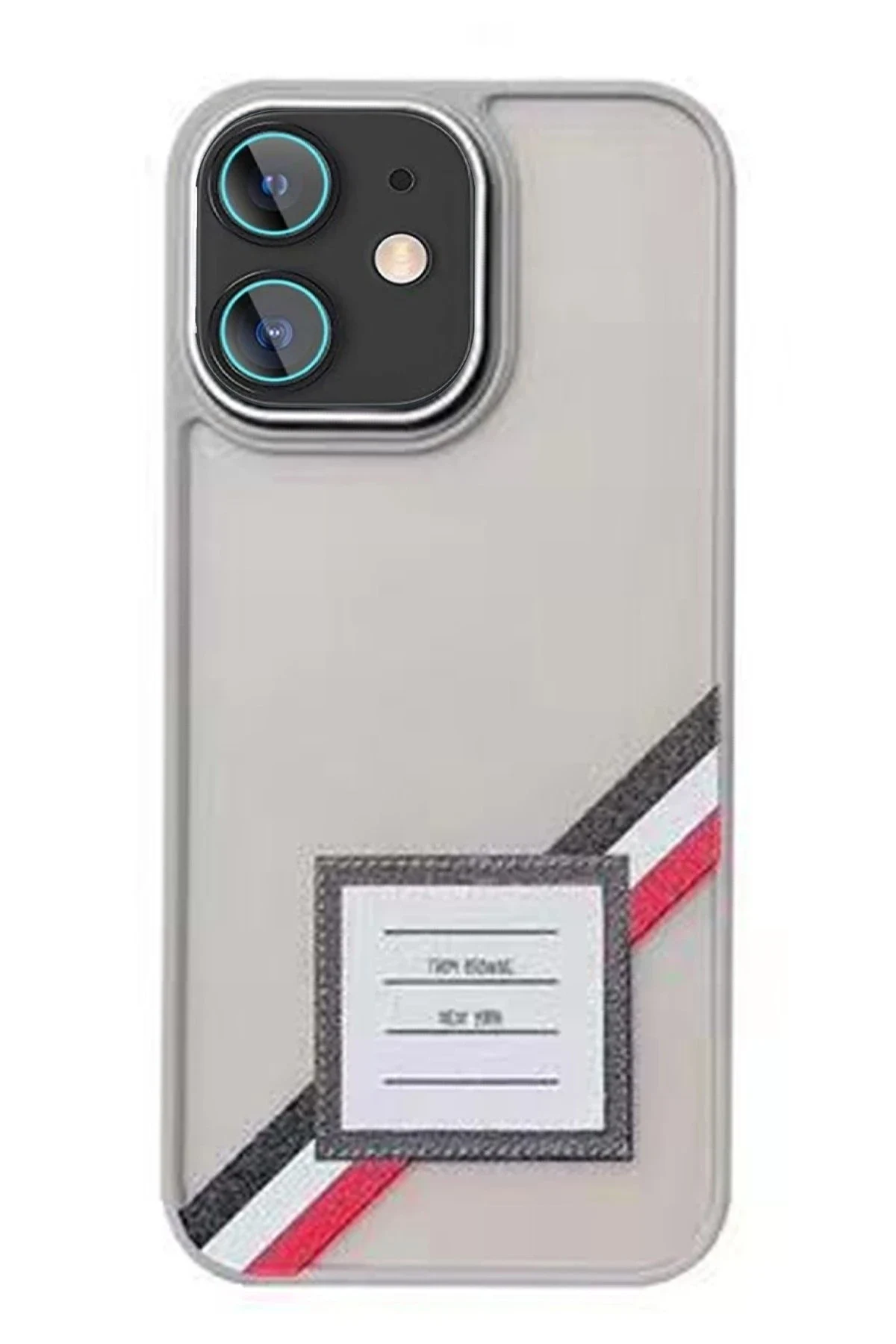 Movenchy Apple iPhone 11 Terra Desenli Kapak - Gri - 1