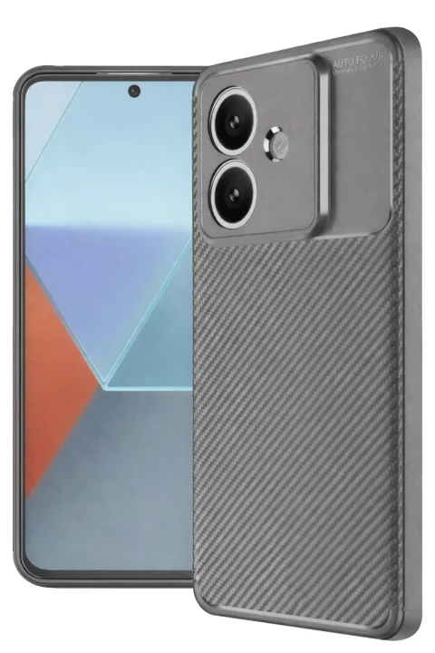 uryport Oppo A3 Kılıf Auto Focus Karbon Kapak - Gri