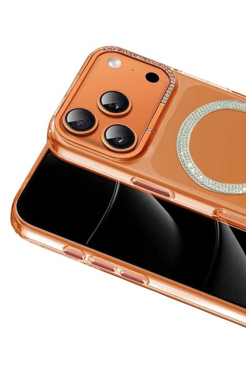 Joko Apple iPhone 17 Pro/18 Pro Tash Diamond Magsafe Kapak - Turuncu