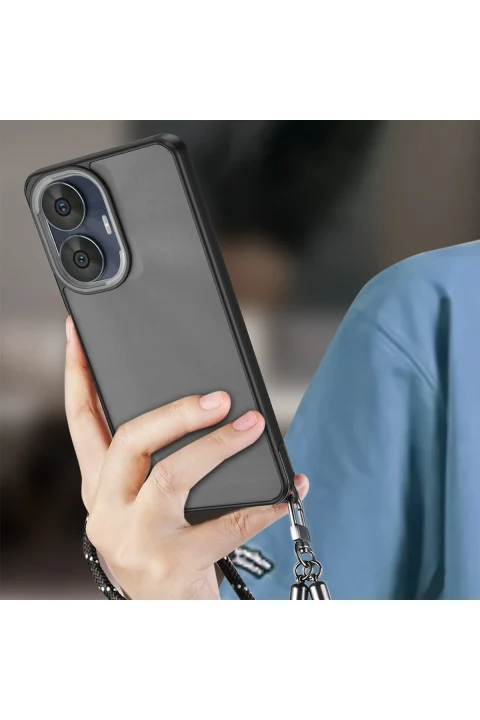 uryport Realme C55 Kılıf Elegant Kapak - Titan Gri