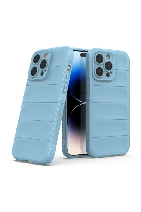 uryport Apple iPhone 13 Pro Max Kılıf Optimum Silikon - Sky Blue