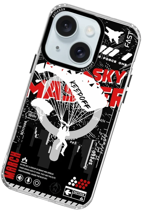 Keep Off Apple iPhone 15 Battlefield Magsafe Kapak - Airborne