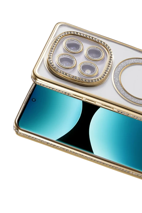 uryport Xiaomi Redmi Note 15 Pro 5G Joke Simli Magneticsafe Kılıf - Gold