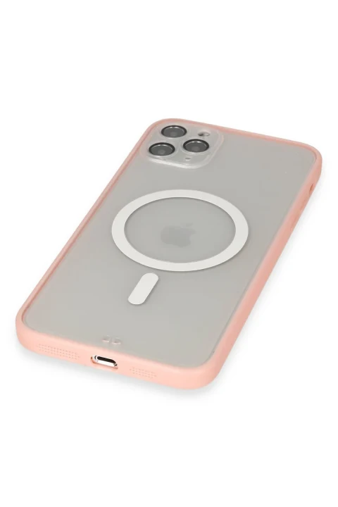 uryport Apple iPhone 11 Pro Max Kılıf Grand Magneticsafe Kapak - Pembe